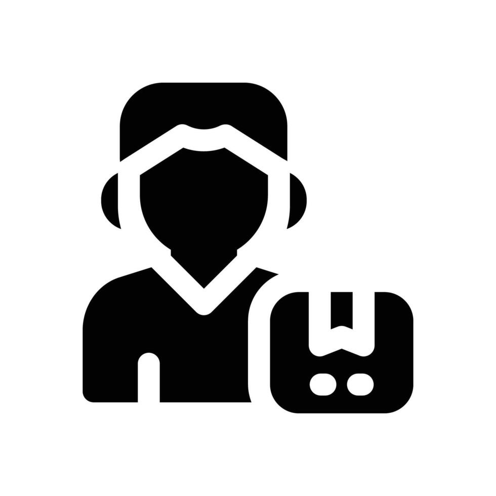 owner glyph icon. Strong and solid icon for websites, mobile interfaces, presentations, and visual branding. High quality and easy to edit. vector