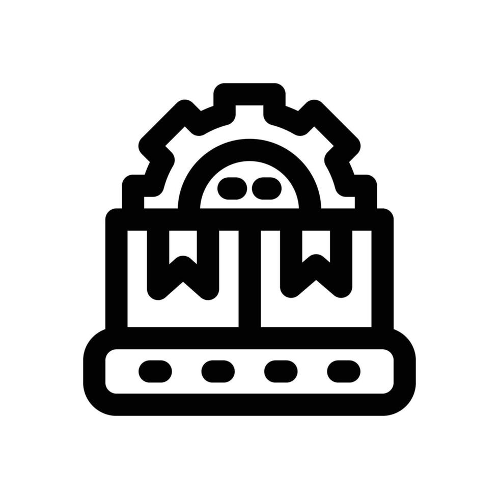 production line icon. Clean and minimalist icon for websites, mobile apps, presentations, and logos. Fully scalable and customizable for any project. vector
