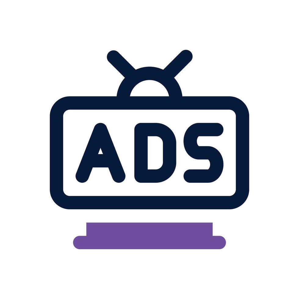 advertisement dual tone icon. Sleek and modern icon for websites, mobile apps, marketing materials, and corporate design. Fully scalable and ready to use. vector