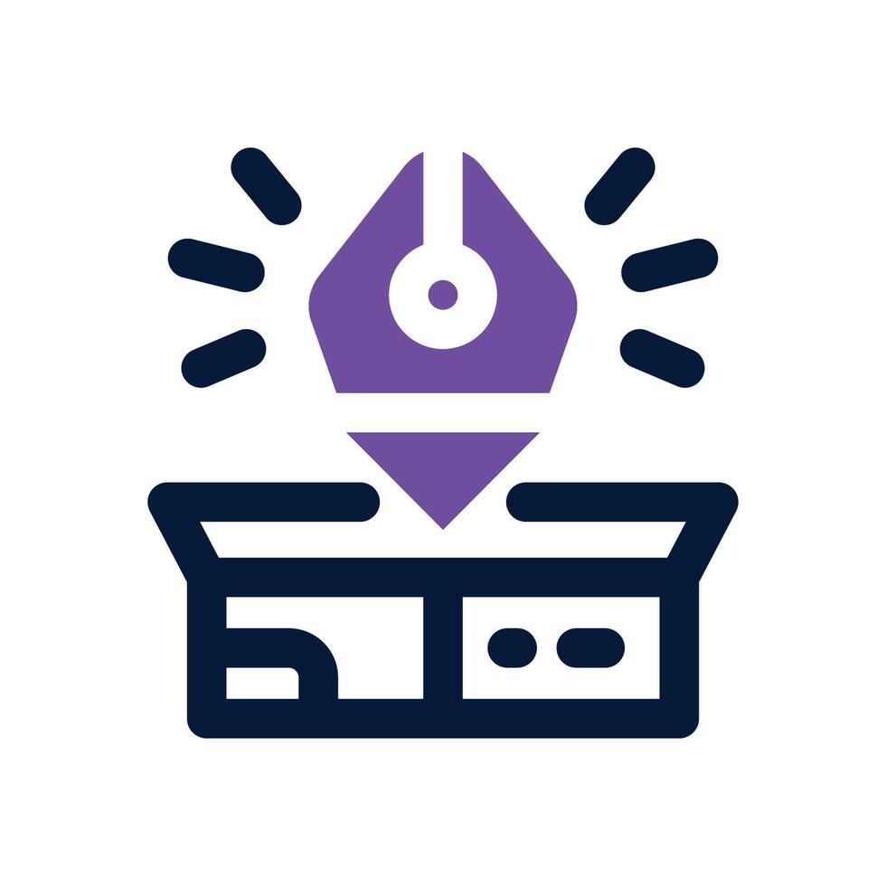 product design dual tone icon. Sleek and modern icon for websites, mobile apps, marketing materials, and corporate design. Fully scalable and ready to use. vector