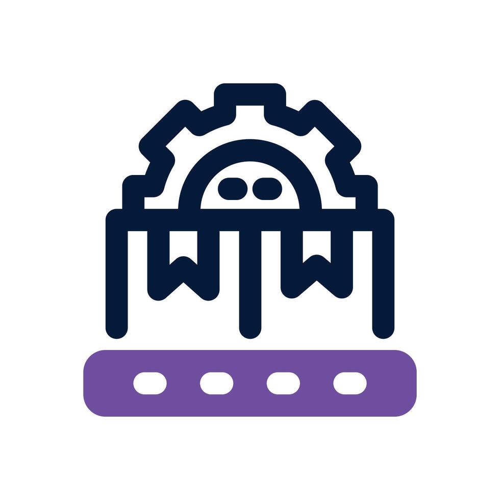 production dual tone icon. Sleek and modern icon for websites, mobile apps, marketing materials, and corporate design. Fully scalable and ready to use. vector
