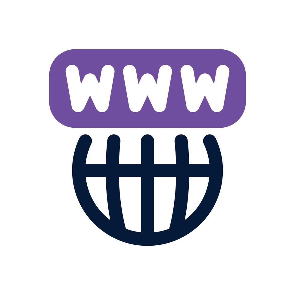 internet dual tone icon. Sleek and modern icon for websites, mobile apps, marketing materials, and corporate design. Fully scalable and ready to use. vector