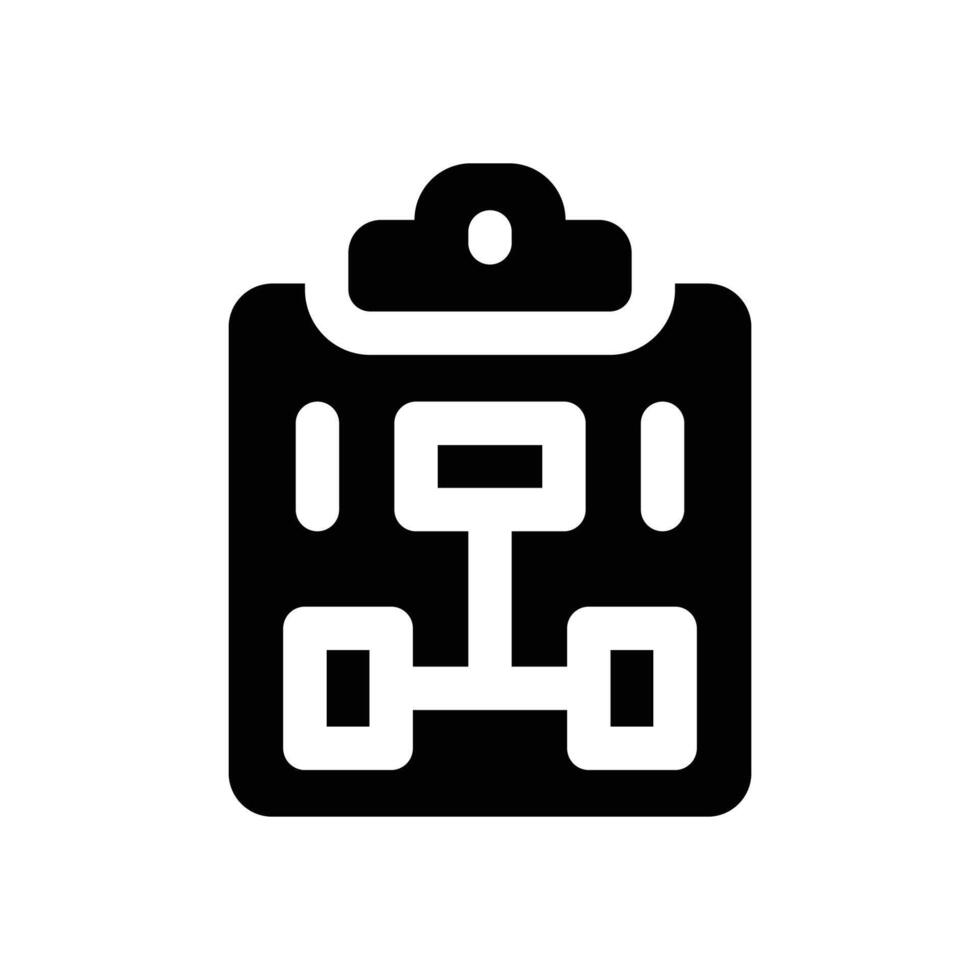 clipboard glyph icon. Strong and solid icon for websites, mobile interfaces, presentations, and visual branding. High quality and easy to edit. vector