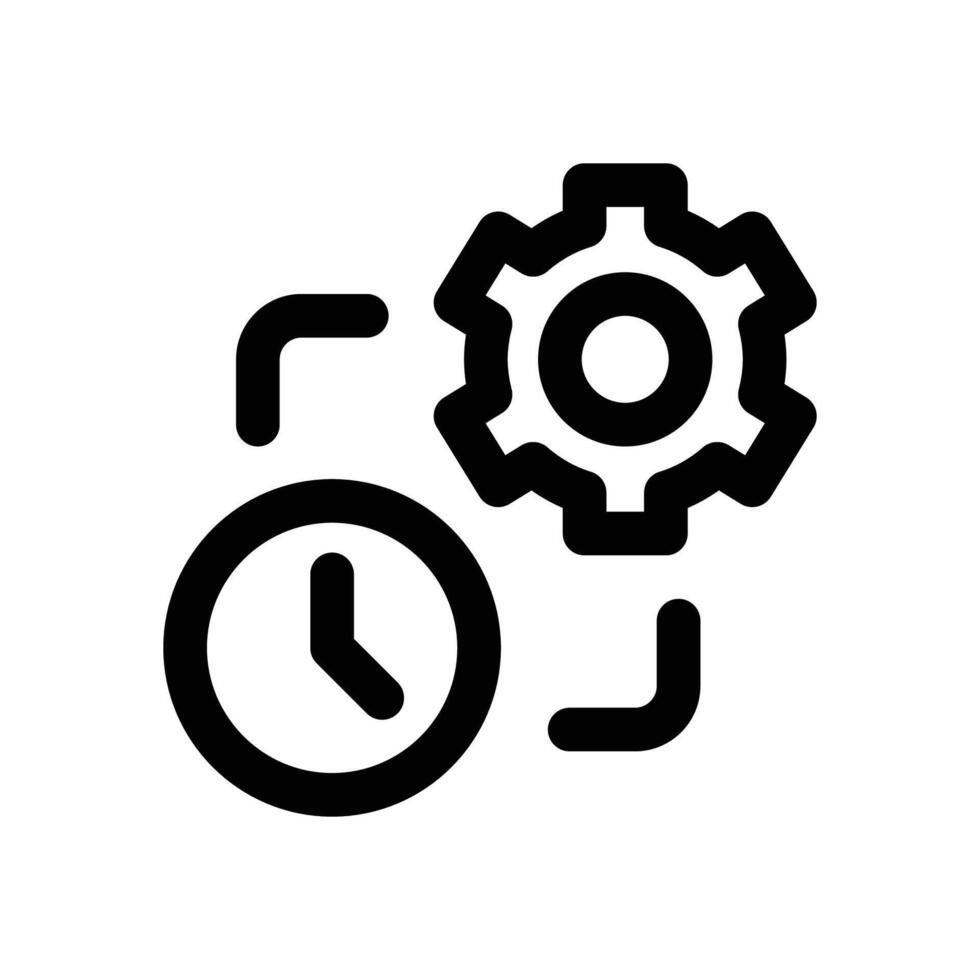 time management line icon. Clean and minimalist icon for websites, mobile apps, presentations, and logos. Fully scalable and customizable for any project. vector