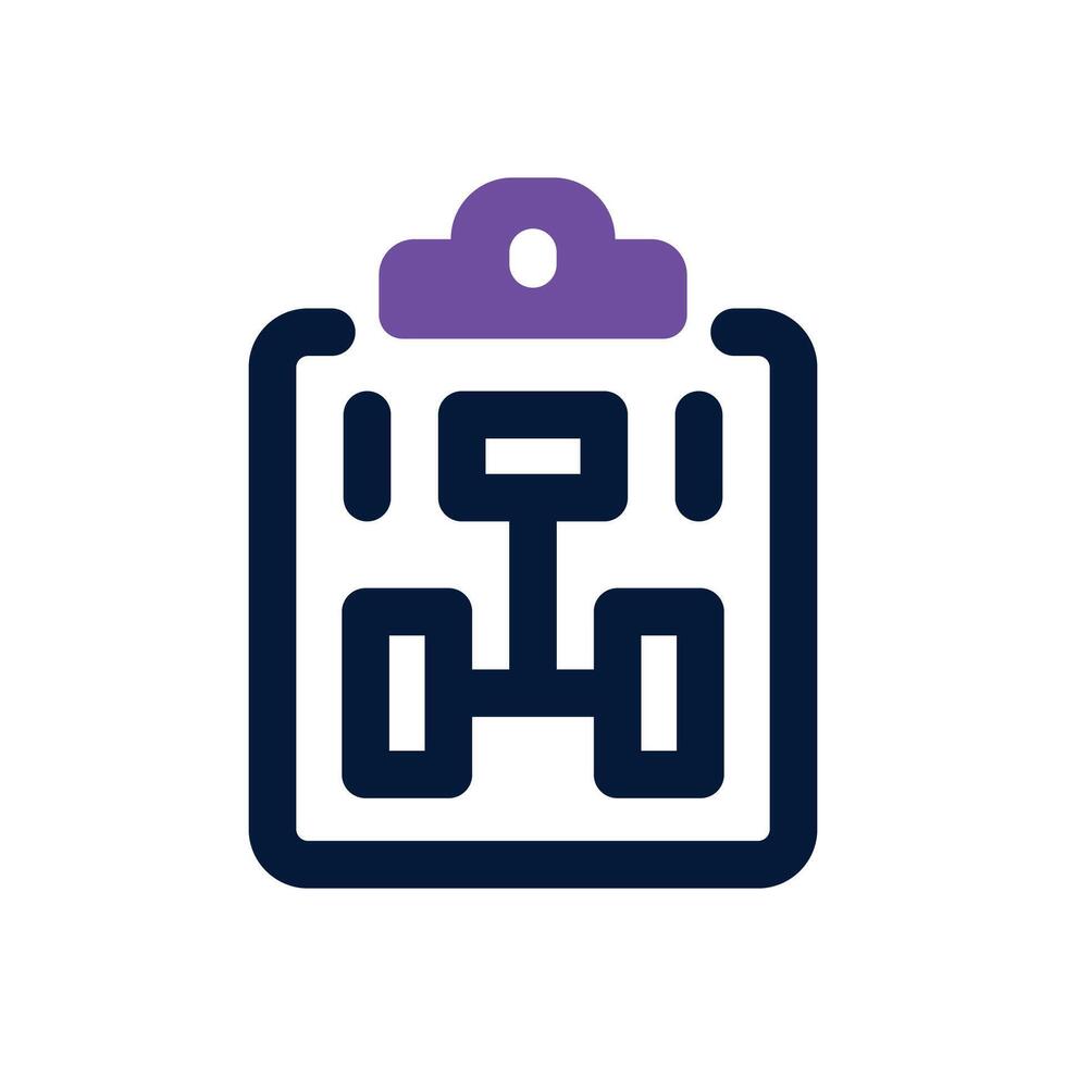 clipboard dual tone icon. Sleek and modern icon for websites, mobile apps, marketing materials, and corporate design. Fully scalable and ready to use. vector