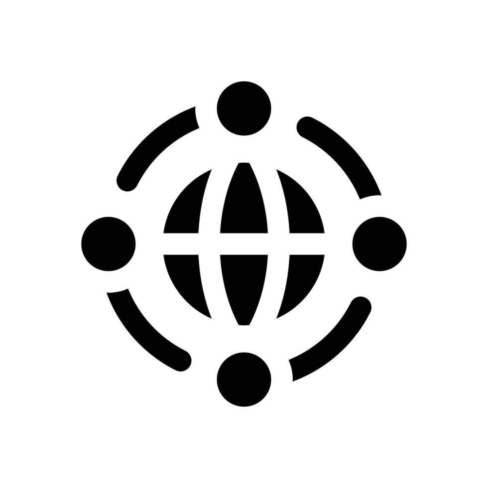 globalization glyph icon. Strong and solid icon for websites, mobile interfaces, presentations, and visual branding. High quality and easy to edit. vector