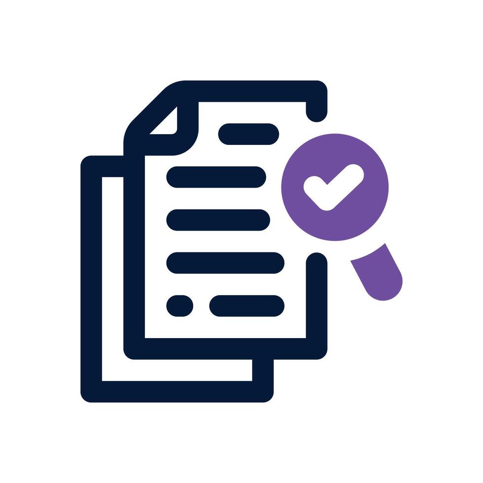 evaluation dual tone icon. Sleek and modern icon for websites, mobile apps, marketing materials, and corporate design. Fully scalable and ready to use. vector
