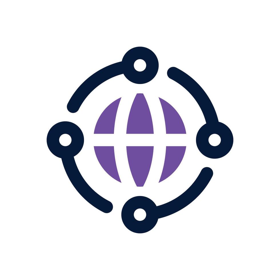 globalization dual tone icon. Sleek and modern icon for websites, mobile apps, marketing materials, and corporate design. Fully scalable and ready to use. vector