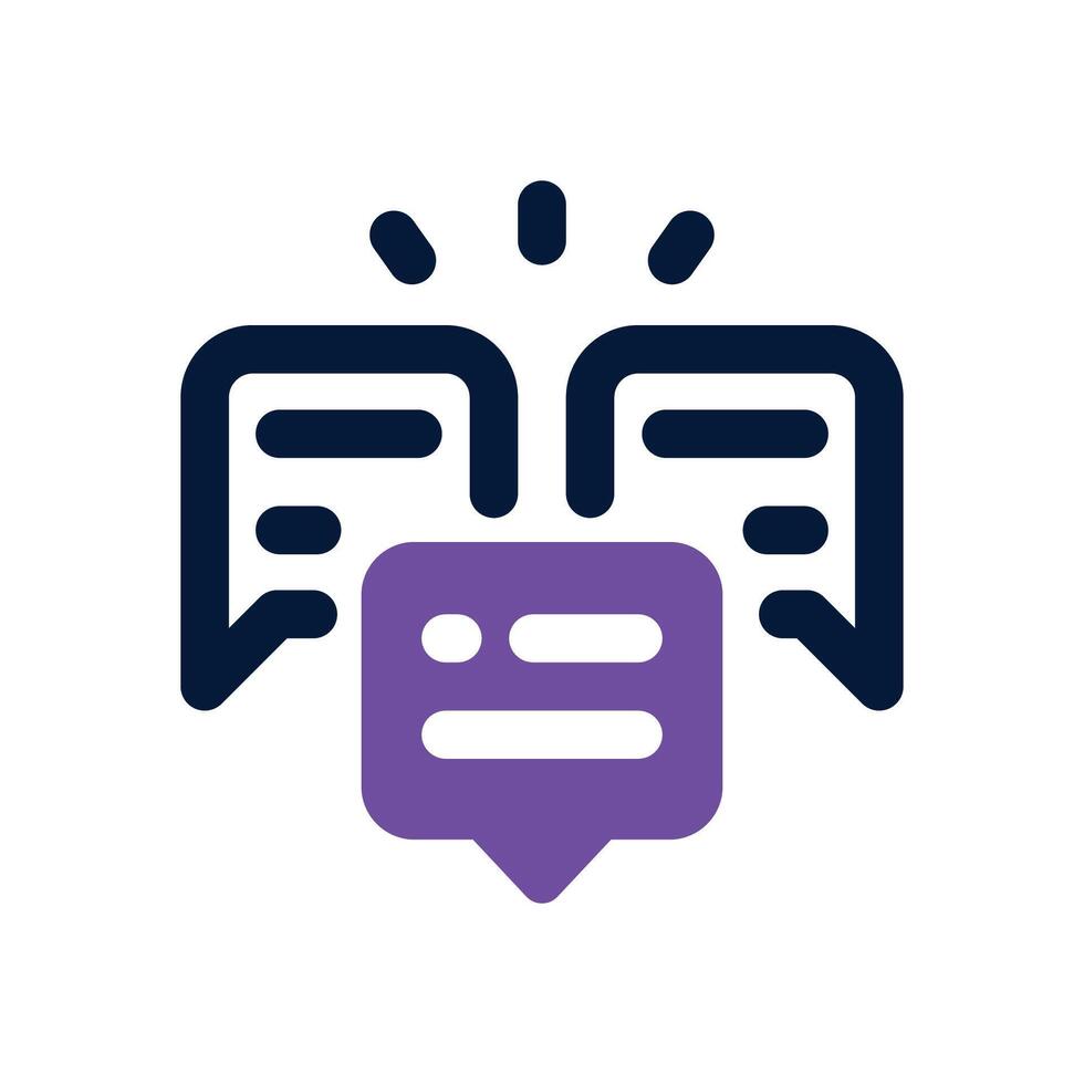 chat dual tone icon. Sleek and modern icon for websites, mobile apps, marketing materials, and corporate design. Fully scalable and ready to use. vector