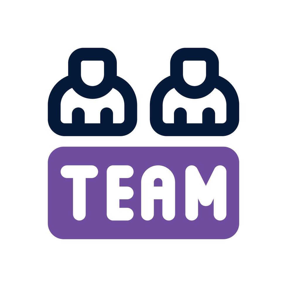 team dual tone icon. Sleek and modern icon for websites, mobile apps, marketing materials, and corporate design. Fully scalable and ready to use. vector