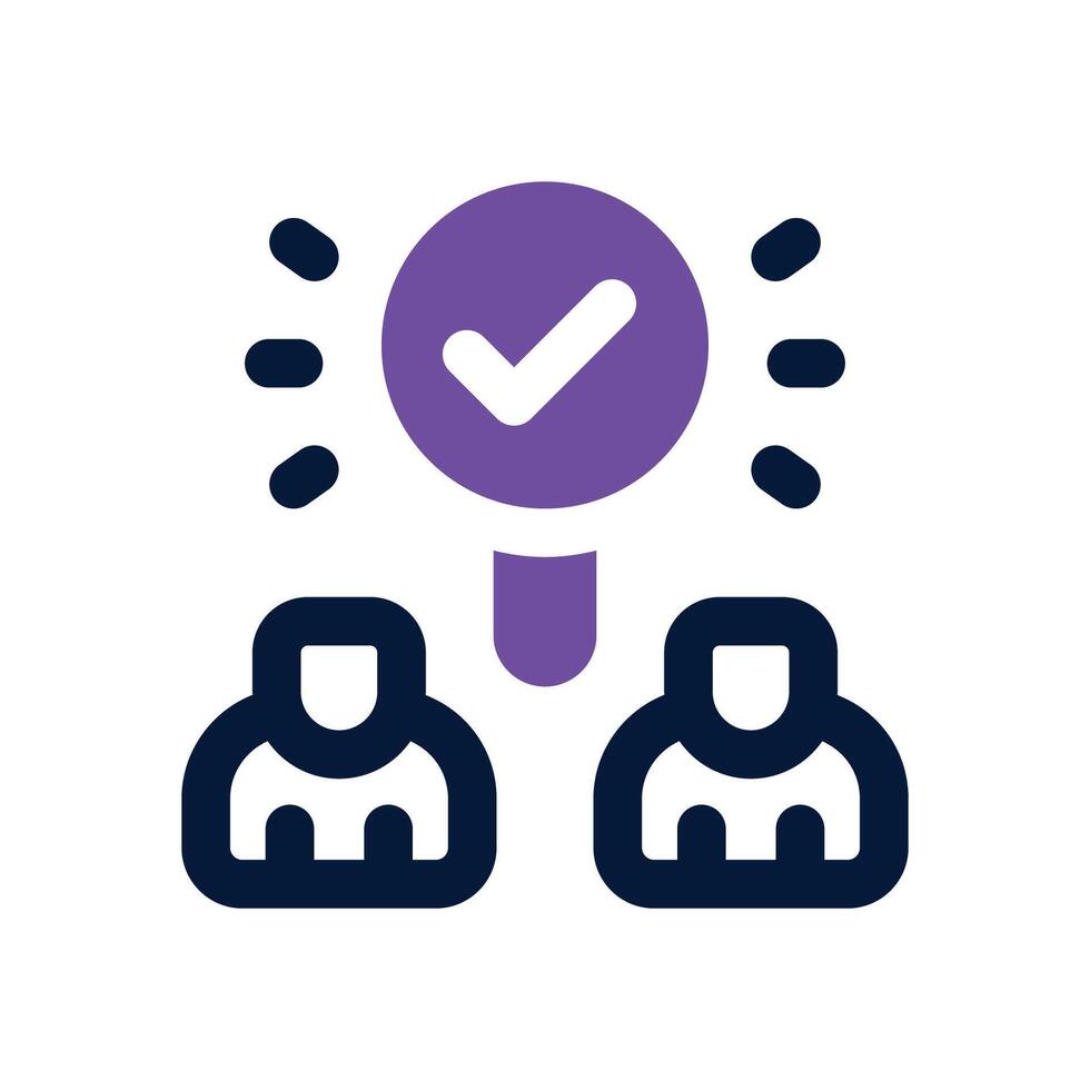 recruitment dual tone icon. Sleek and modern icon for websites, mobile apps, marketing materials, and corporate design. Fully scalable and ready to use. vector