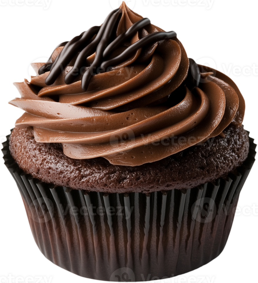 chocolate cupcake on transparent background png