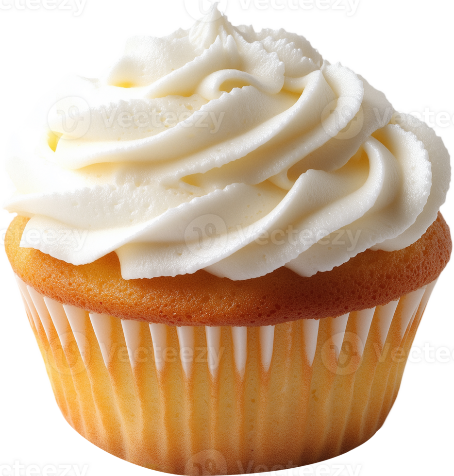 vanilla cupcake with white cream png