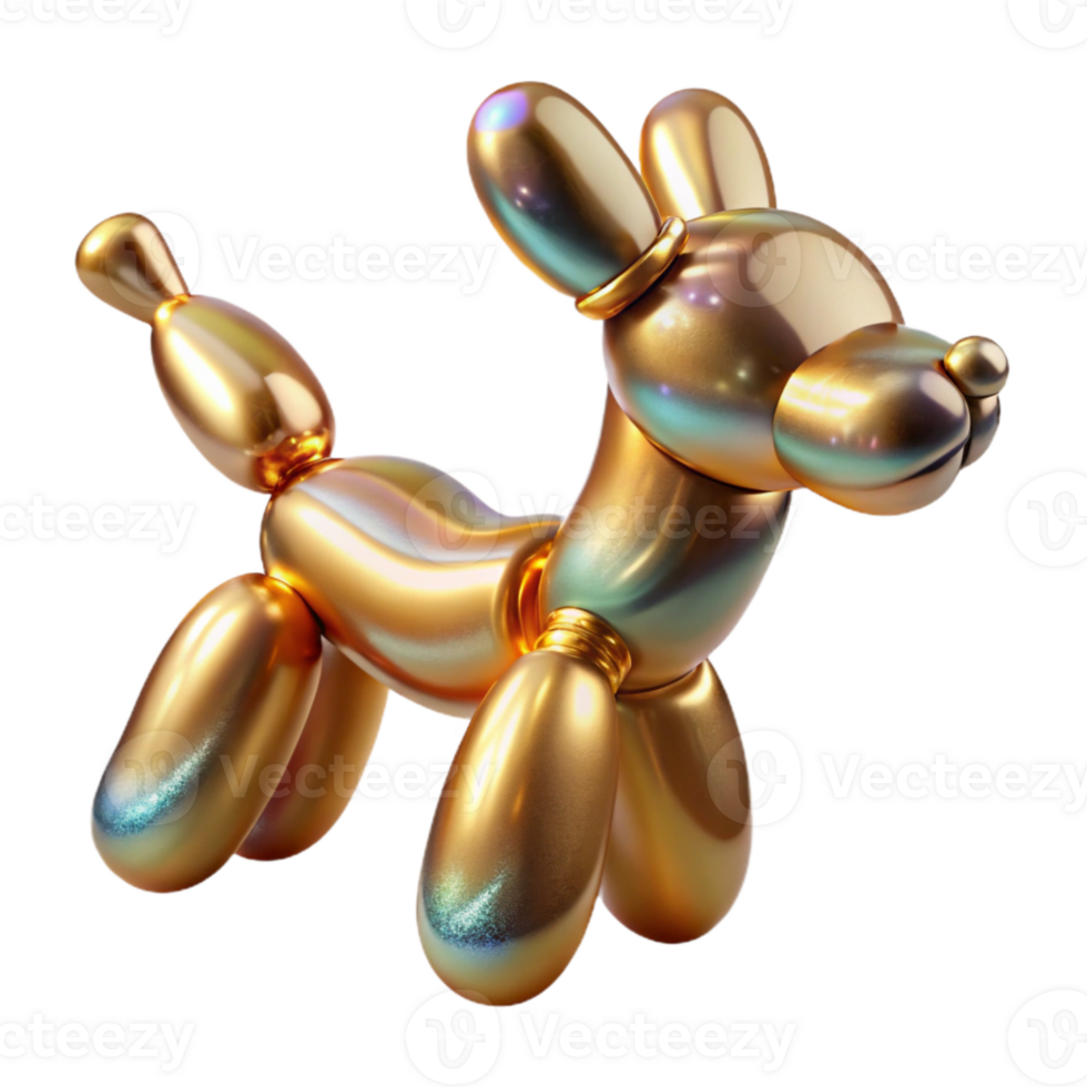 wonderful abstract Balloon Animal Dog Twisted Shape Isolated genuine png