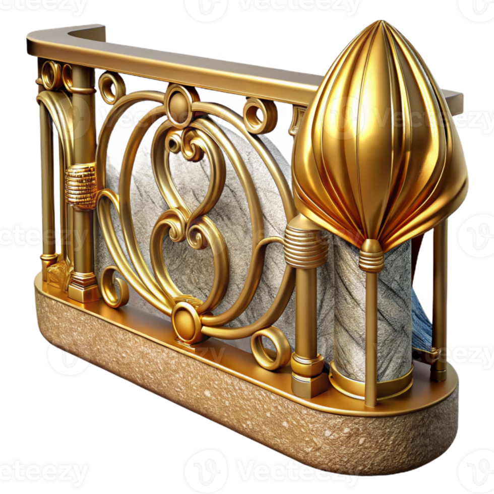 extraordinary classic Balcony Railing gold Design Cutout exclusive png