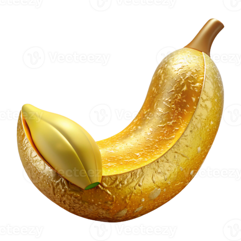 serene minimalist Banana Yellow Fruit Tropical Produce Cutout for Smoothie Recipes premium png