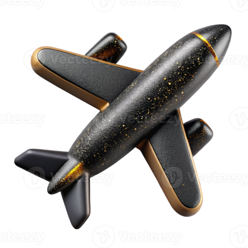 extraordinary minimalist Black Airplane Symbol Cutout for Transportation Graphics high quality png