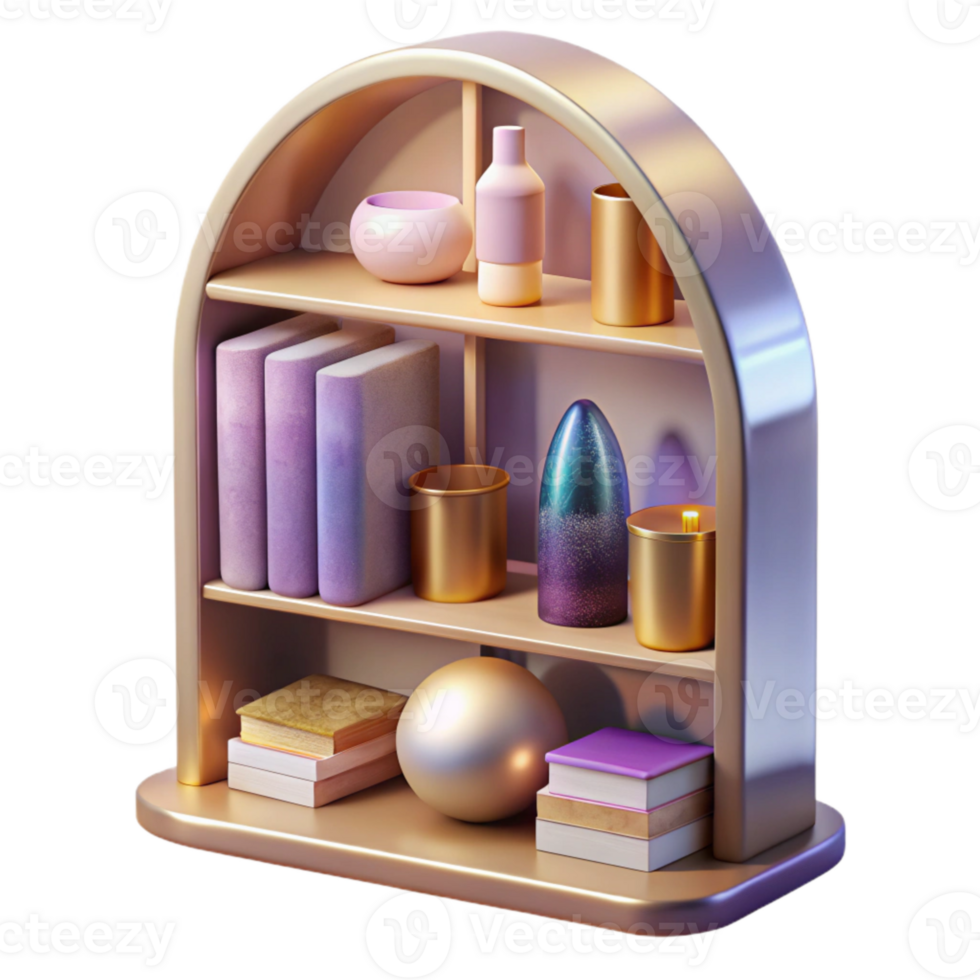 impressive minimalist Bookshelf Decor Transparent for Interior Styling professional png
