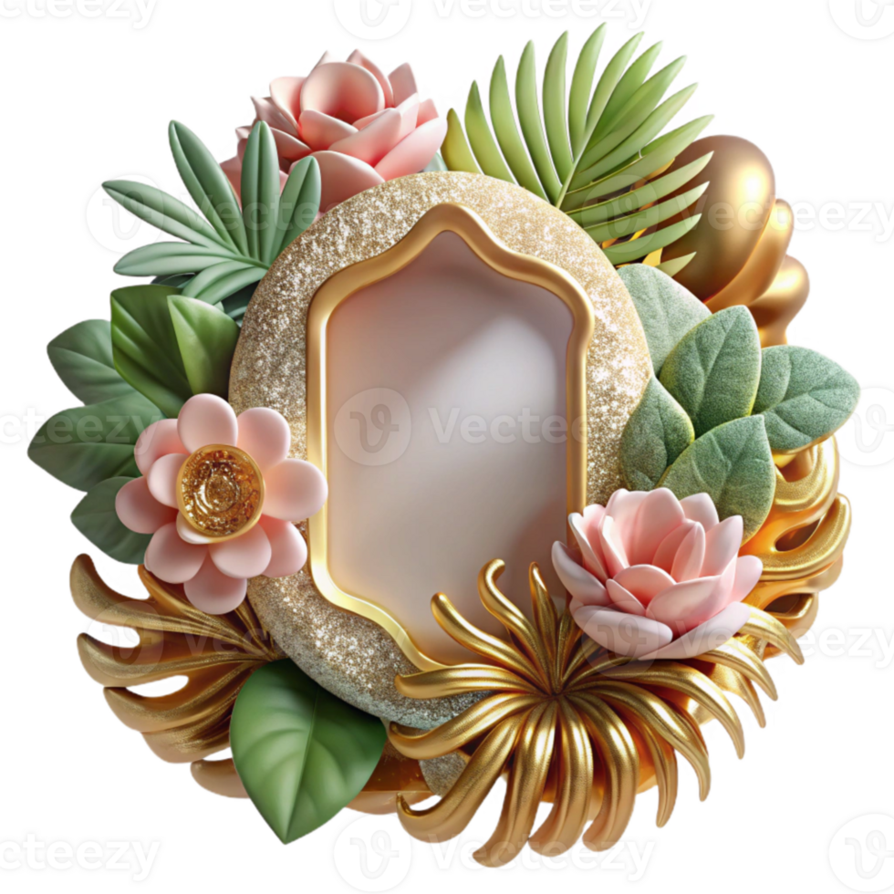 beautiful creative Botanical Frame Transparent for Certificate Designs genuine png