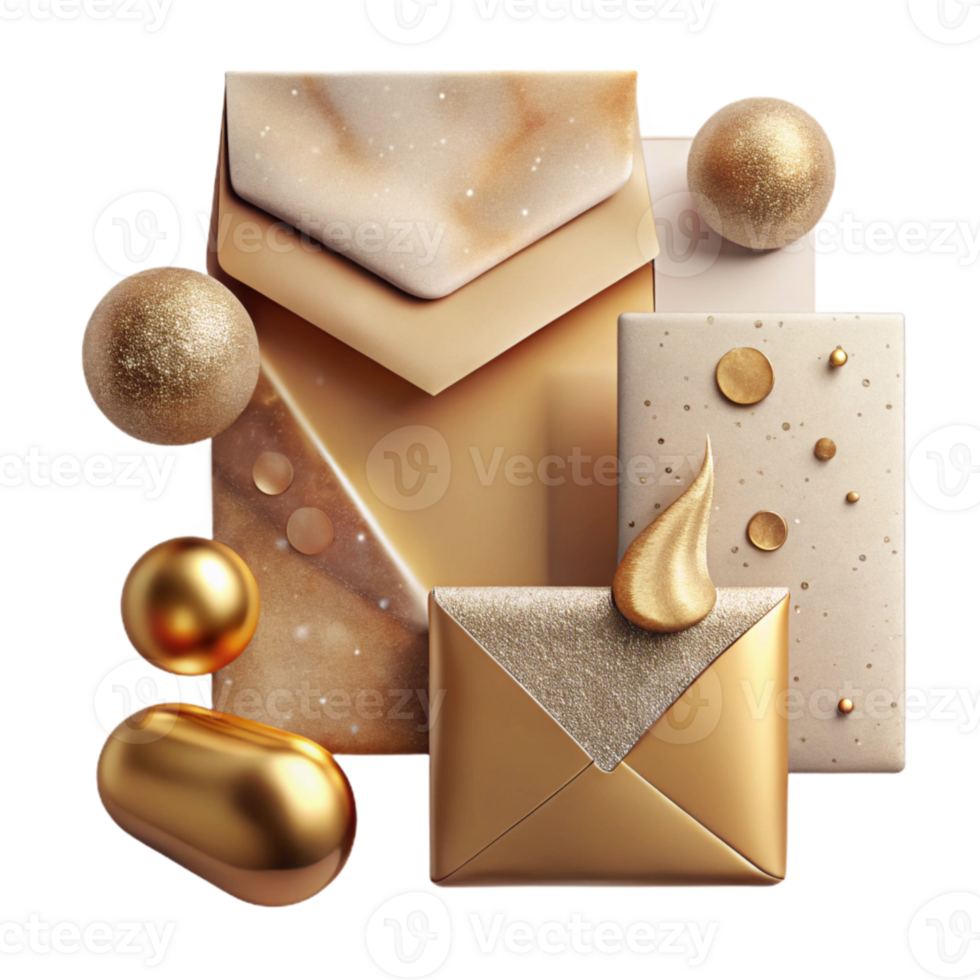serene artistic Branding Mockup Letterhead and Envelope Set Cutout png