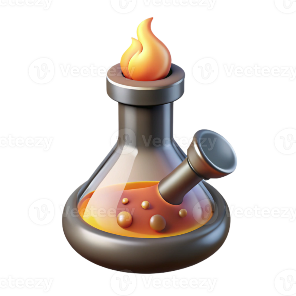 dramatic traditional Bunsen Burner Cutout with Flame for Chemistry Illustrations genuine png