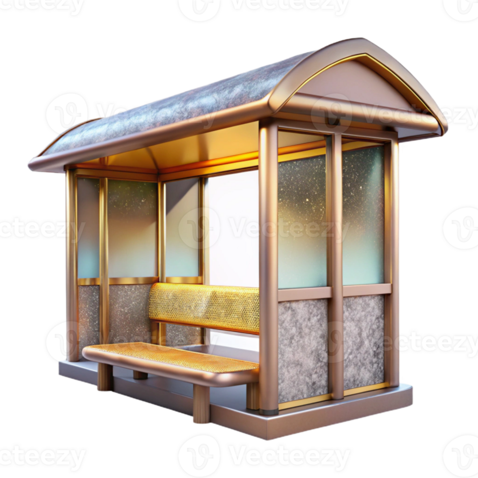 magnificent classic Bus Stop Shelter Public Transport Cutout professional png
