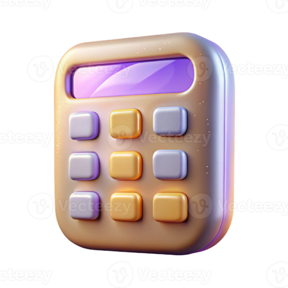 wonderful rustic Calculator Icon Isolated Cutout for Mathematics genuine png