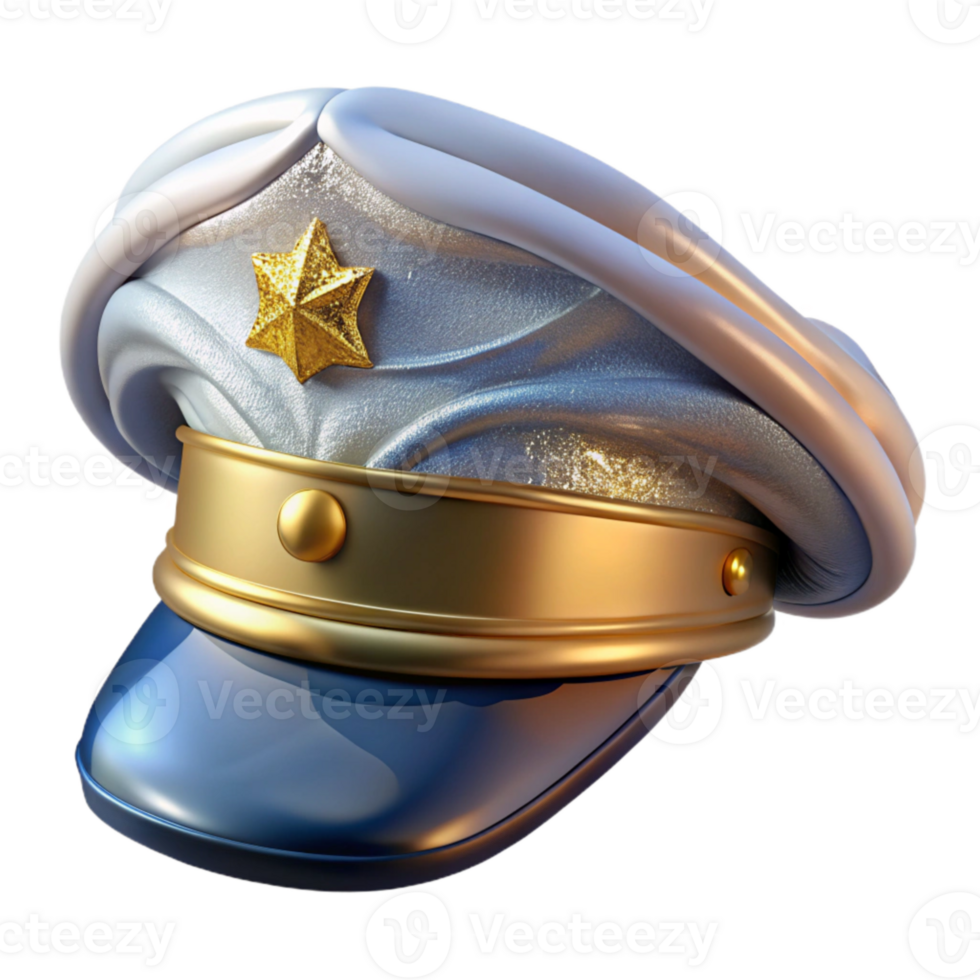 wonderful rustic Captain Hat Transparent Background for Nautical Branding high resolution png