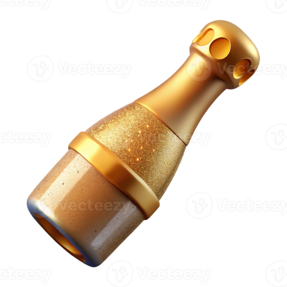 beautiful artistic Champagne Bottle Celebration Cork Isolated for Festive Designs authentic png