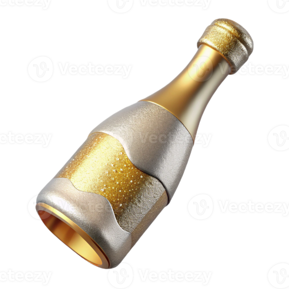 magnificent traditional Champagne Bottle Sparkling Wine Celebration Transparent for New Years Eve high resolution png