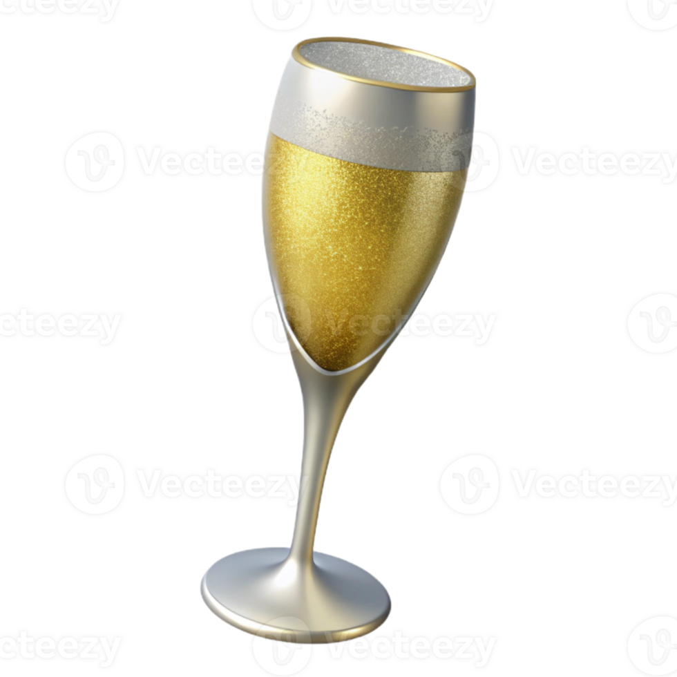 beautiful minimalist Champagne Flute Glass Elegant Stemware Isolated for Celebrations authentic png