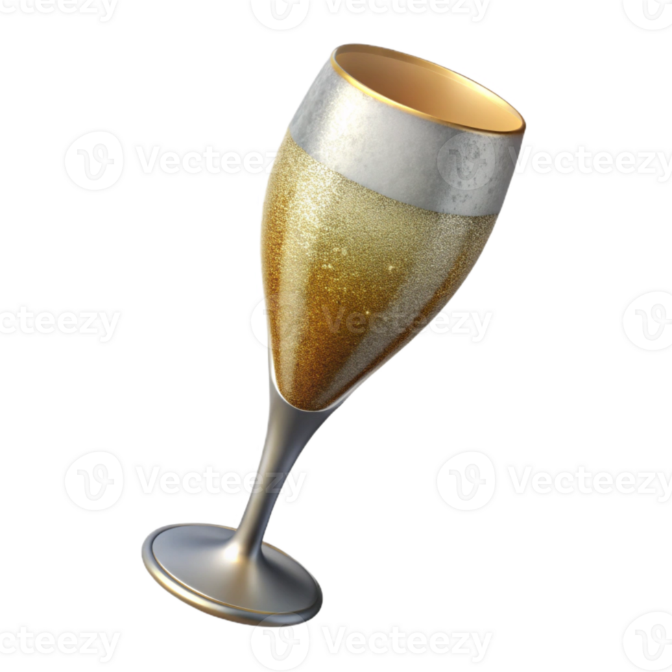 magnificent minimalist Champagne Flute Glass Elegant Stemware Isolated for Celebrations high resolution png