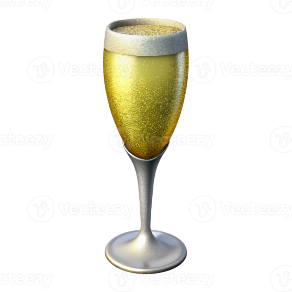 dramatic traditional Champagne Flute Glass Elegant Stemware Isolated for Celebrations premium png