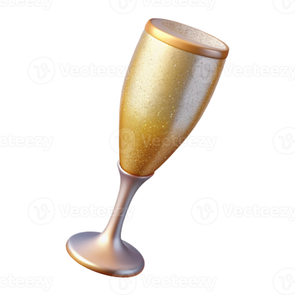 vibrant artistic Champagne Flute Sparkling Wine Celebration Isolated for Party Supplies premium png