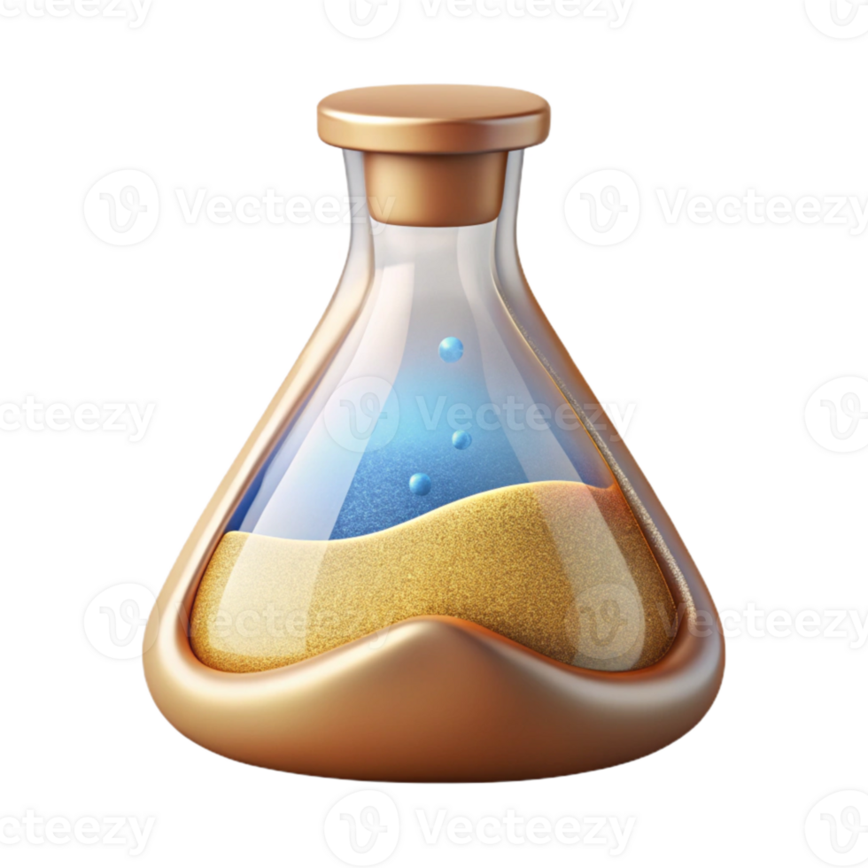 serene creative Chemistry Beaker Icon Experiment Cutout for Laboratory Graphics professional png