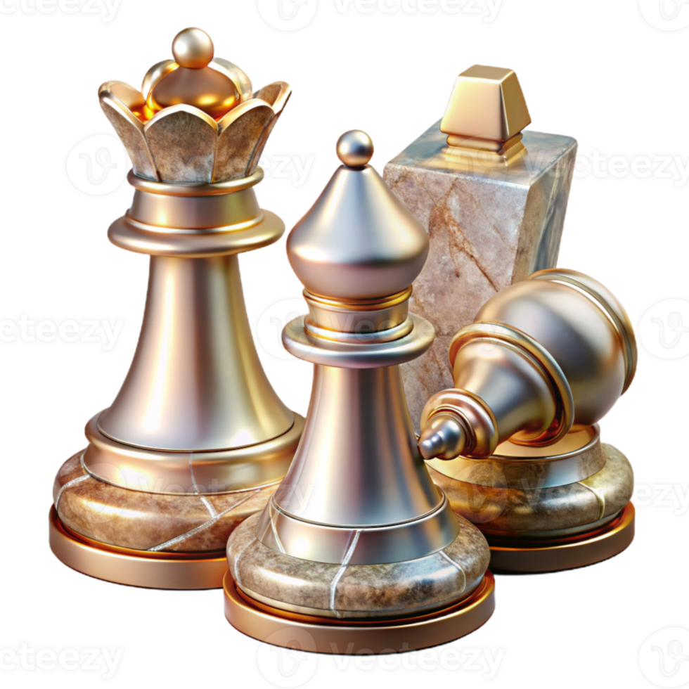 dramatic artistic Chess Pieces Strategy Game Transparent for Logic Skills premium png