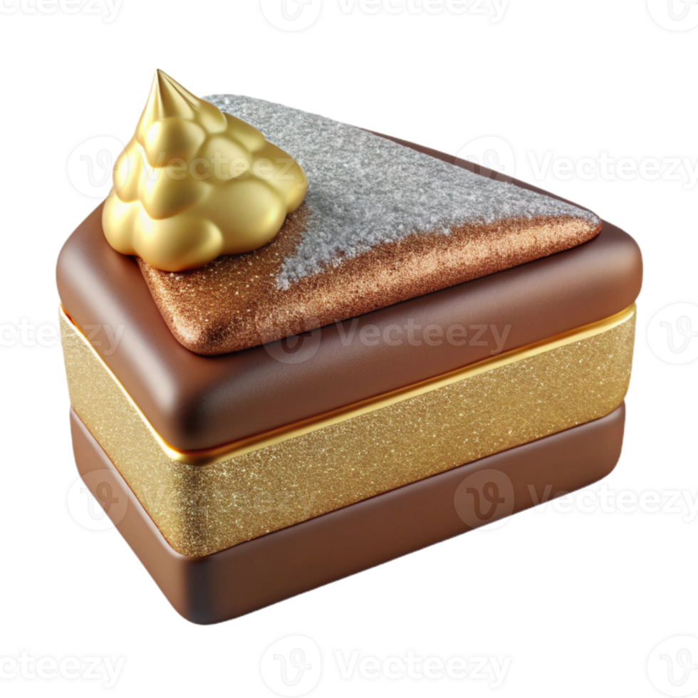extraordinary contemporary Chocolate Cake Slice with Frosting Transparent for Birthday Celebrations high resolution png