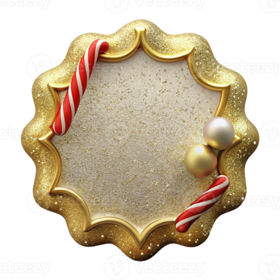 beautiful minimalist Christmas Border Candy Cane Frame Isolated for Design high resolution png