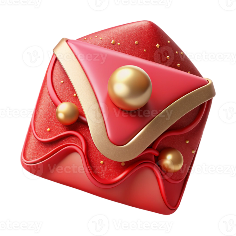 elegant contemporary Christmas Card Envelope Red Festive Cutout for Projects high quality png