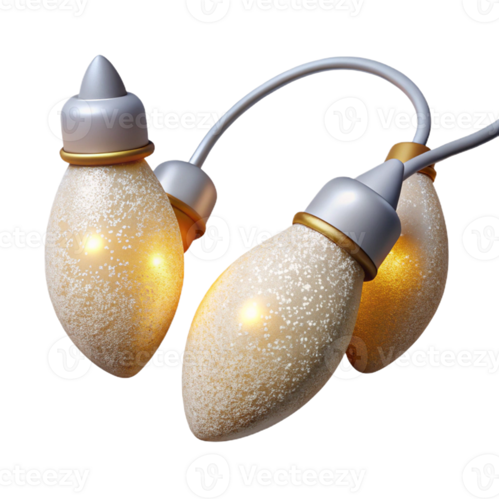 magnificent rustic Christmas Lights Warm White Bulbs Cutout high quality png