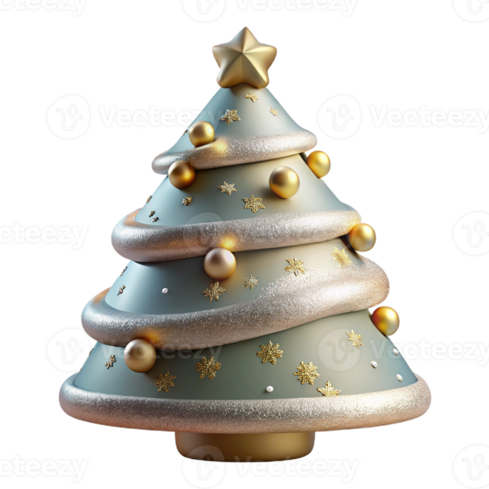 magnificent modern Christmas Tree Isolated Holiday Celebration detailed png