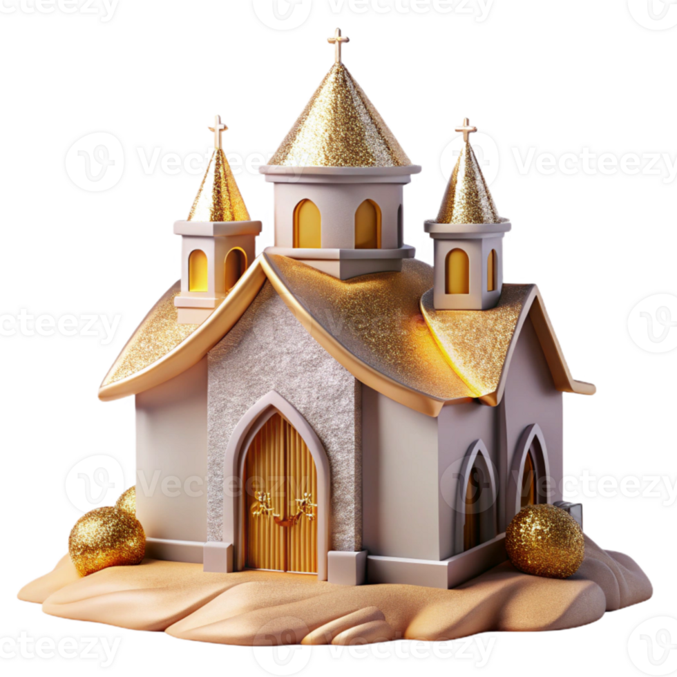 elegant creative Church Building Wedding Venue Isolated for Ceremony Backdrops exclusive png