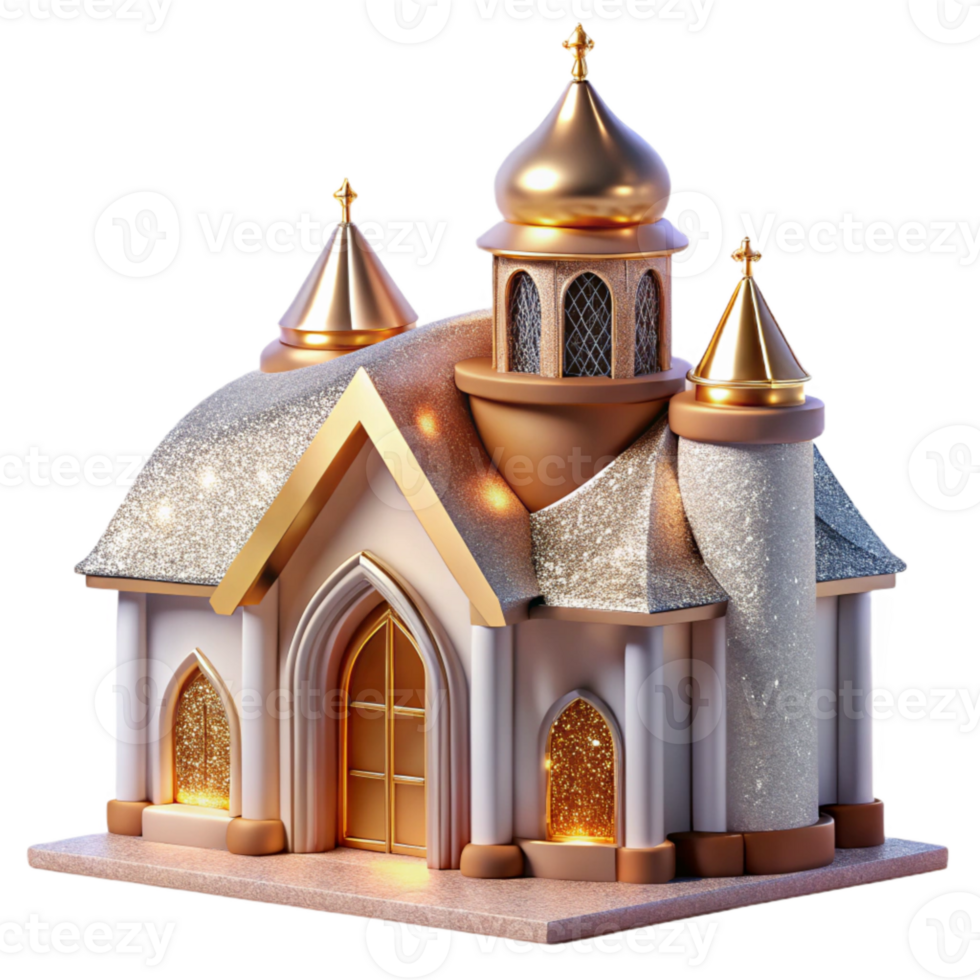 serene abstract Church Building Wedding Venue Isolated for Ceremony Backdrops authentic png