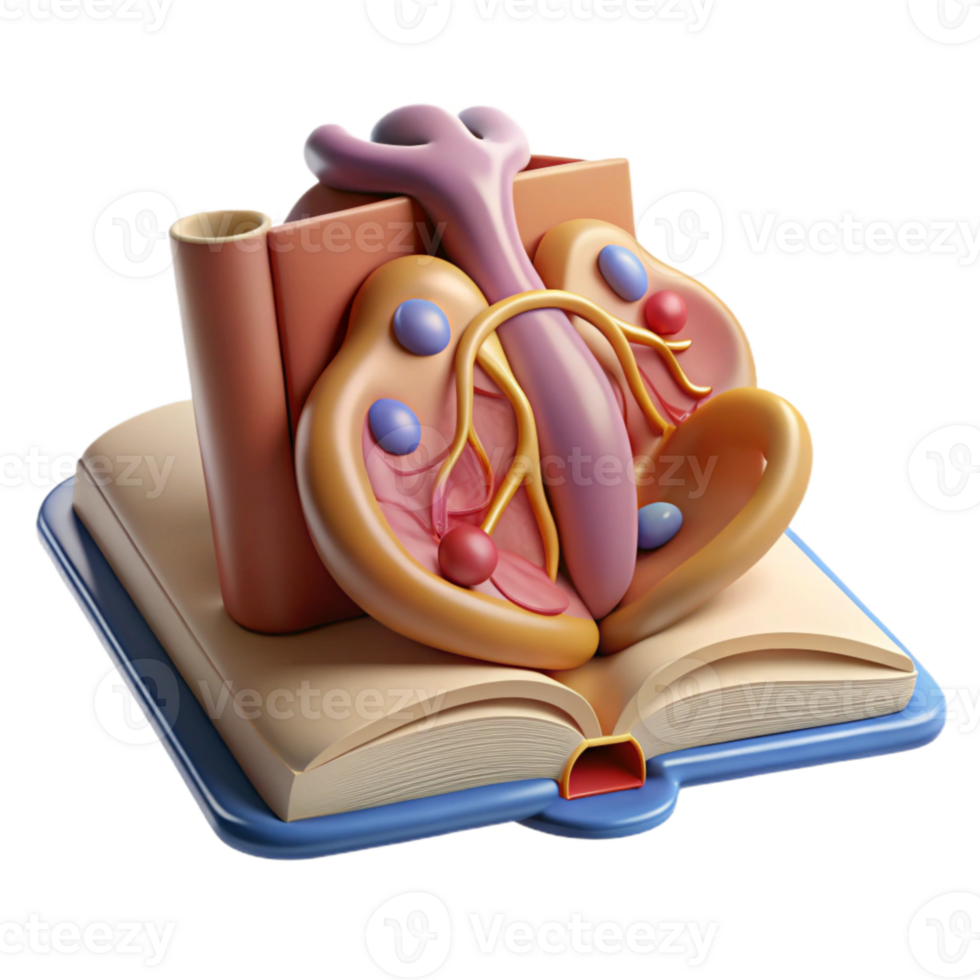 serene modern Circulatory System Diagram Cutout Medical Textbook high resolution png