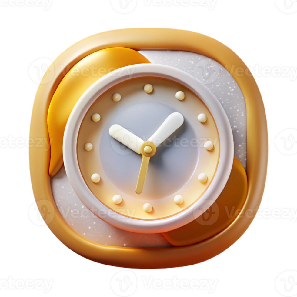 magnificent rustic Clean Clock Time Icon Transparent for Scheduling Apps professional png