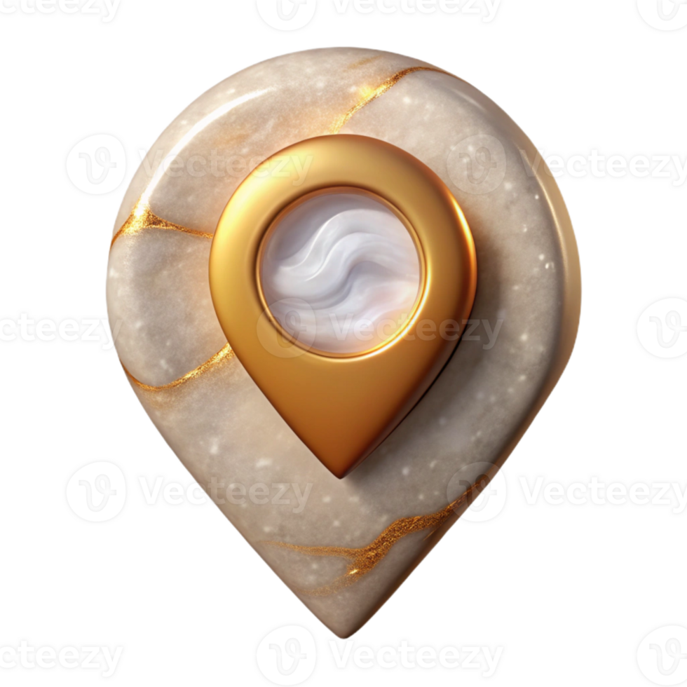 serene rustic Clean Location Map Pin Icon Transparent for Navigation Apps detailed png