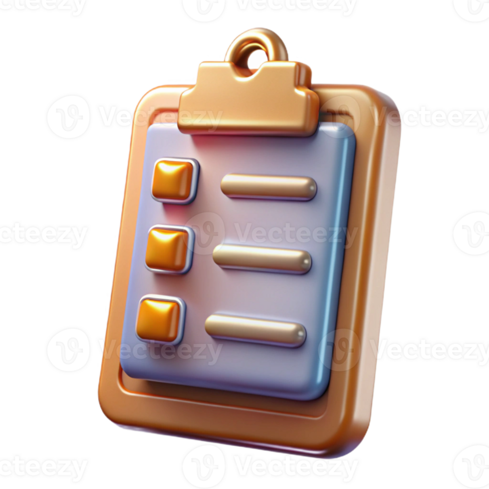elegant classic Clipboard Checklist Tasks Isolated for Project Management high quality png