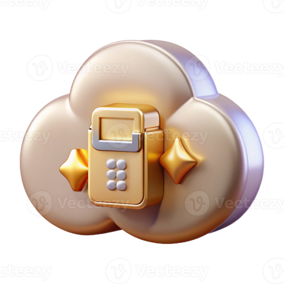 beautiful rustic Cloud Storage Data Backup Security Cutout for Online Services professional png