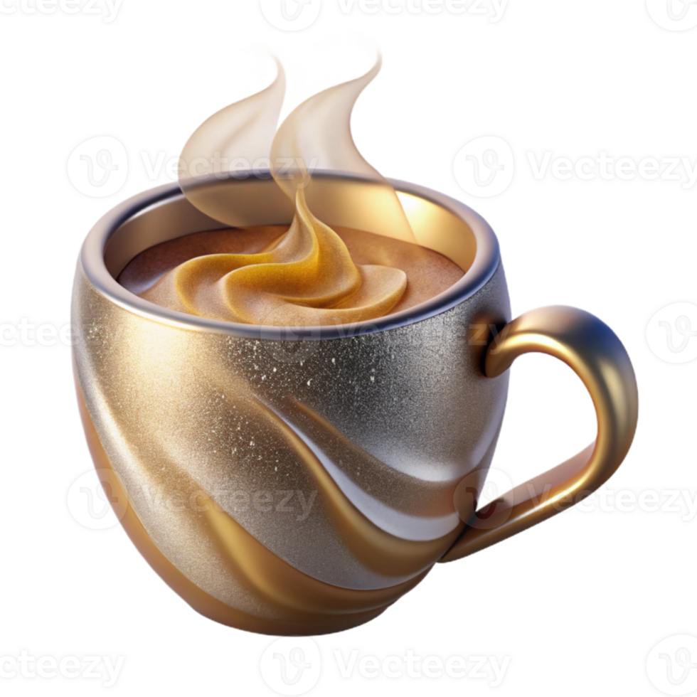 elegant artistic Coffee Mug Steaming Hot Beverage Cutout for Cafe Menu high quality png