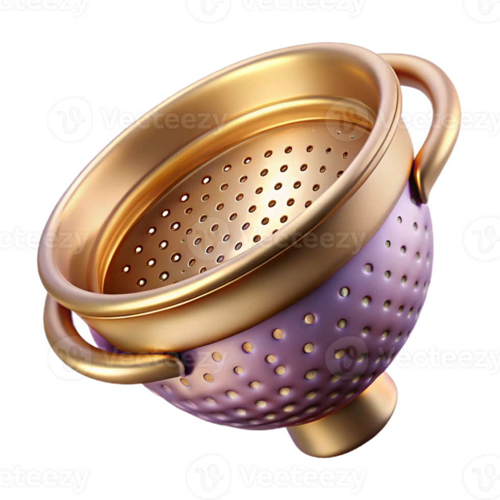 elegant creative Colander gold Strainer Kitchenware Transparent for Food Preparation high resolution png